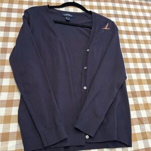 Lands' End Navy Blue Cardigan